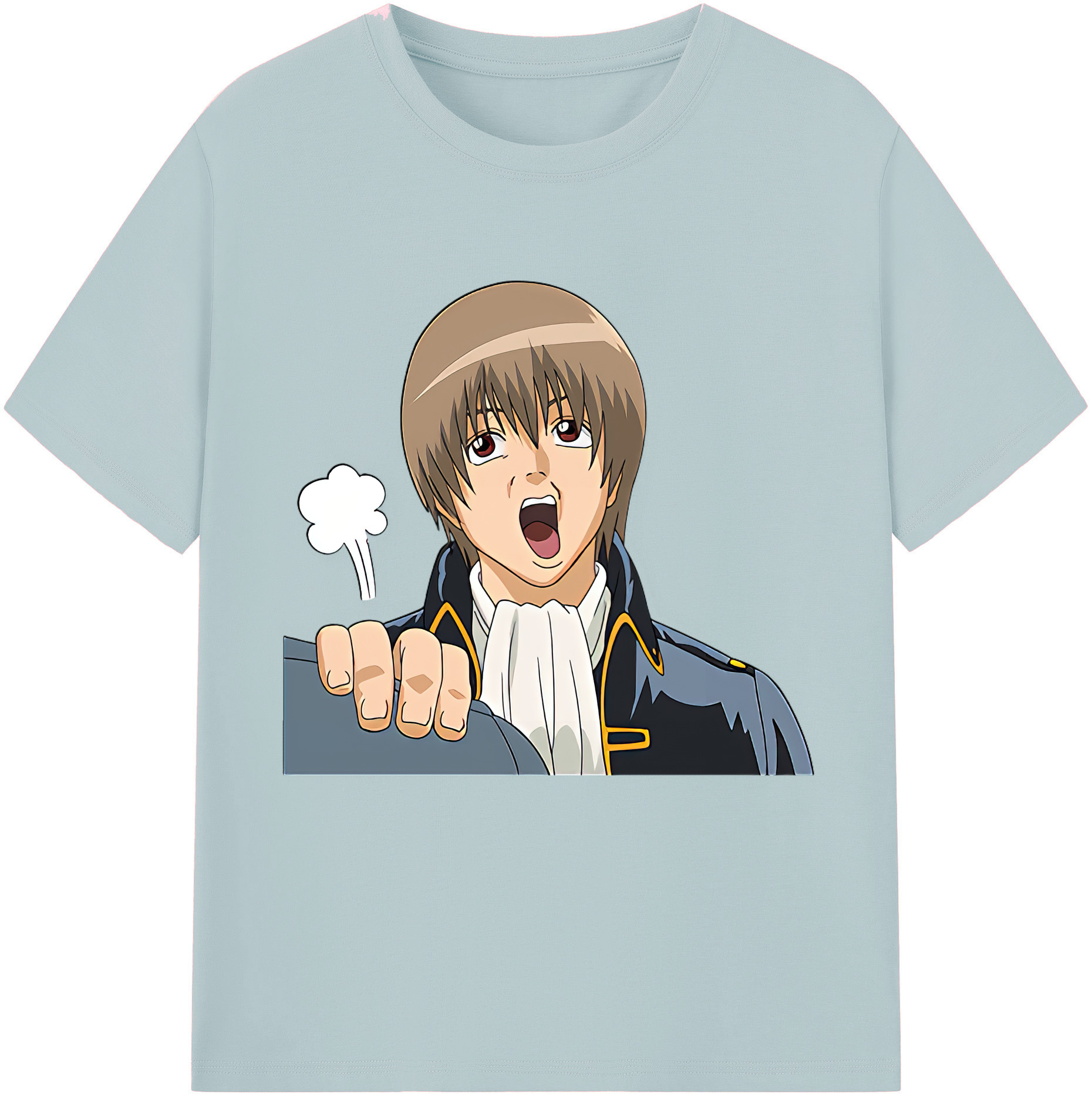 （画像用） ぎんたま 坂田銀時（さかたぎんとき） 神楽 志村新八（しむら しんぱち） GINTAMA Sakata Gintoki Kagura Shimura Shinpachi 綿100％半袖Tシャツ（フロントプリント）
